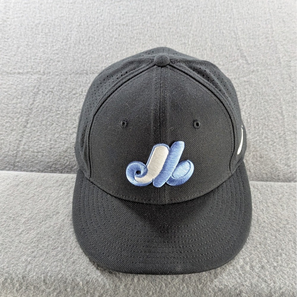 Nike Montreal Expos MLB True Dri-FIT Vapor Performance Hat OS Black 646089-010 - Picture 2 of 11